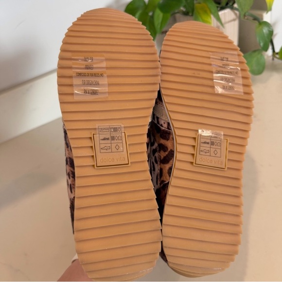 Dolce Vita Leopard Print Lace-Up Sneakers in Brown and Tan - Picture 5 of 5